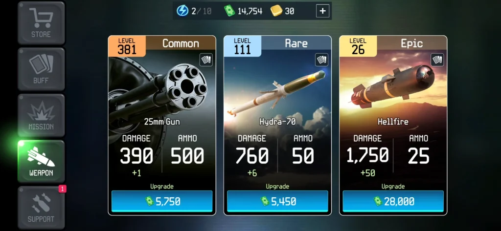 War-Drone-MOD-APK-Weapon-Upgrade